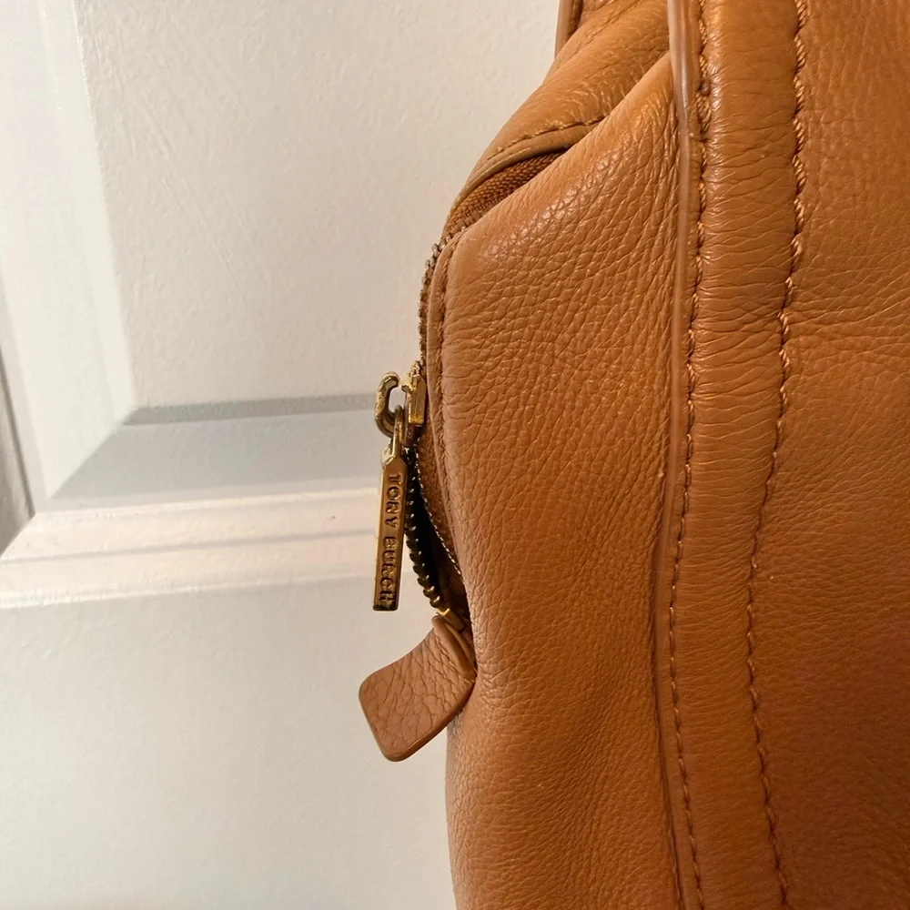 Tory Burch Leather Sammy Tote Bag,‎ Brown